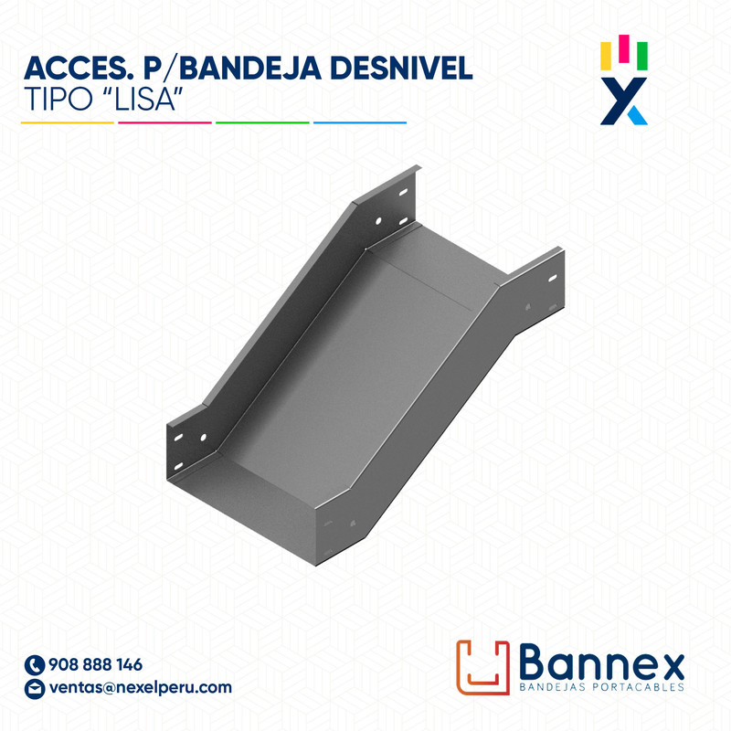 ACCES. "DESNIVEL"  TIPO "LISA" 300x60MM 1.2MM C/TAPA INC. UNION BANNEX