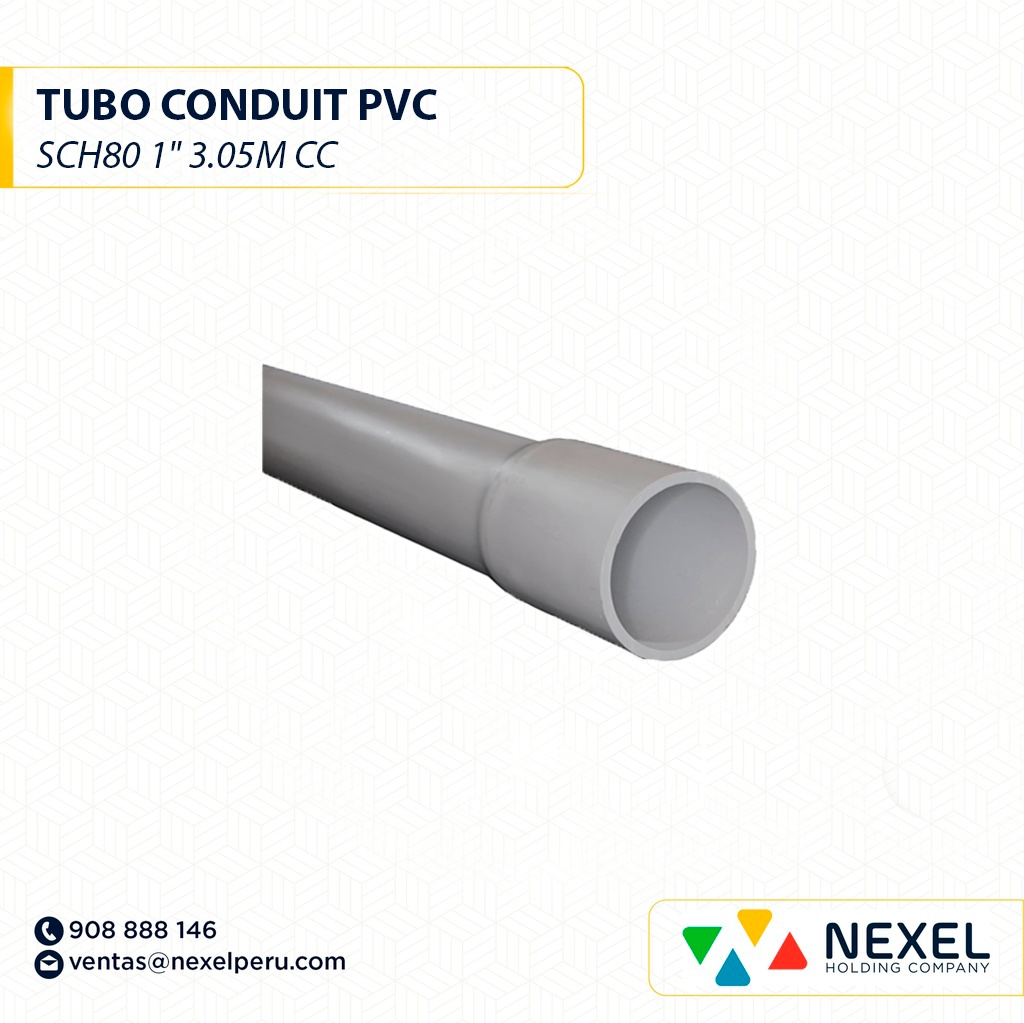 TUBO CONDUIT PVC SCH80 1" 3.05M CC