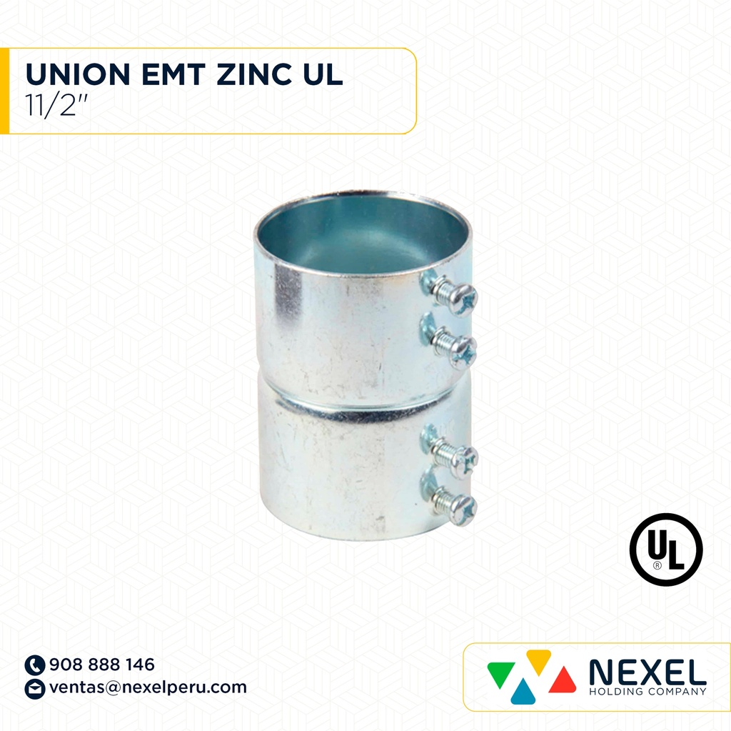 OUT-UNION EMT 11/2" ZINC UL STANDARD 