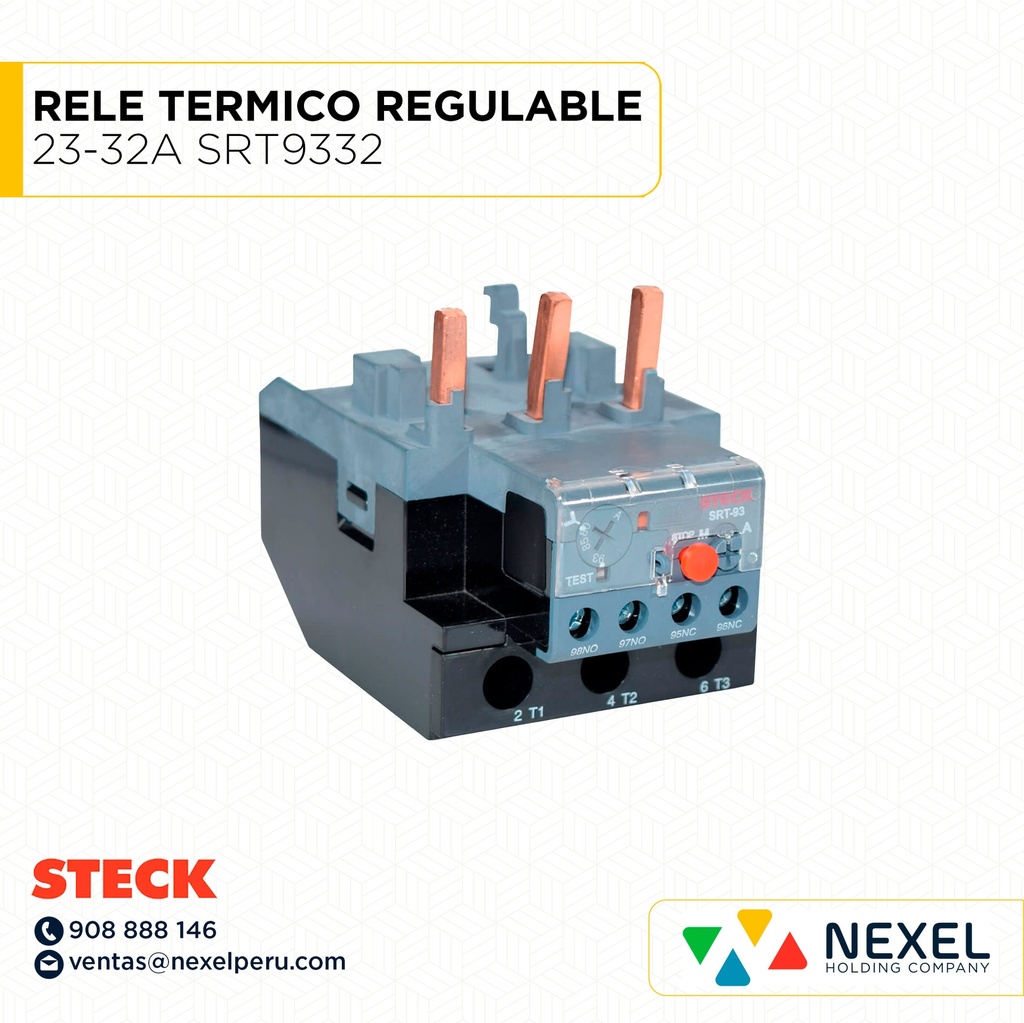 OUT- RELE TERMICO REGULABLE 23-32A SRT9332 STECK 