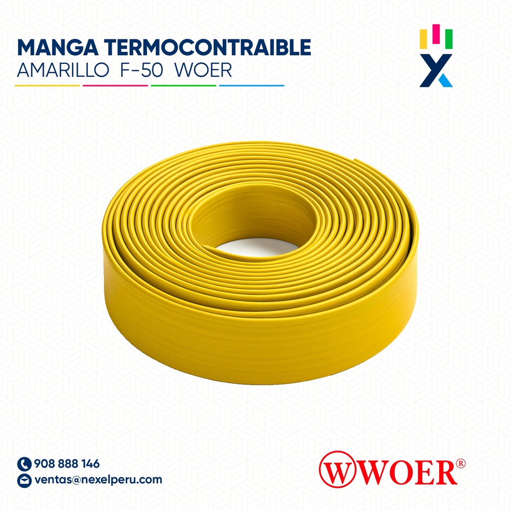 MANGA TERMOCONTRAIBLE C/AMARILLO F-50 WOER