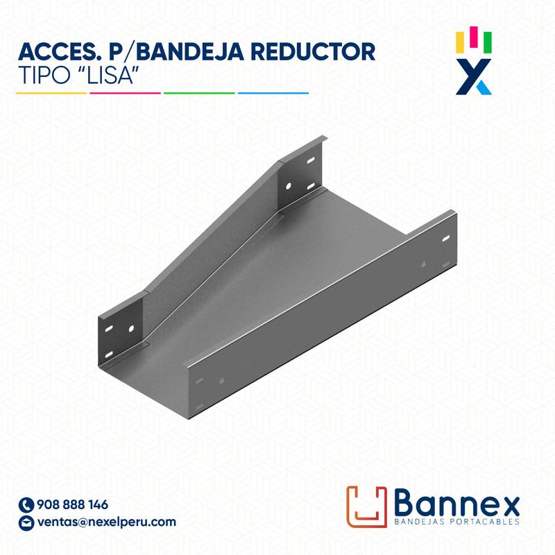 ACCES. "REDUCTOR"  TIPO "LISA" 450x150MM 2MM C/TAPA INC. UNION BANNEX