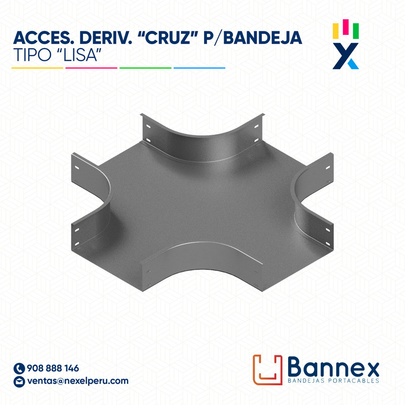 ACCES. DERIV. "CRUZ" TIPO "LISA" 250x60MM 1.2MM S/TAPA INC. UNION BANNEX