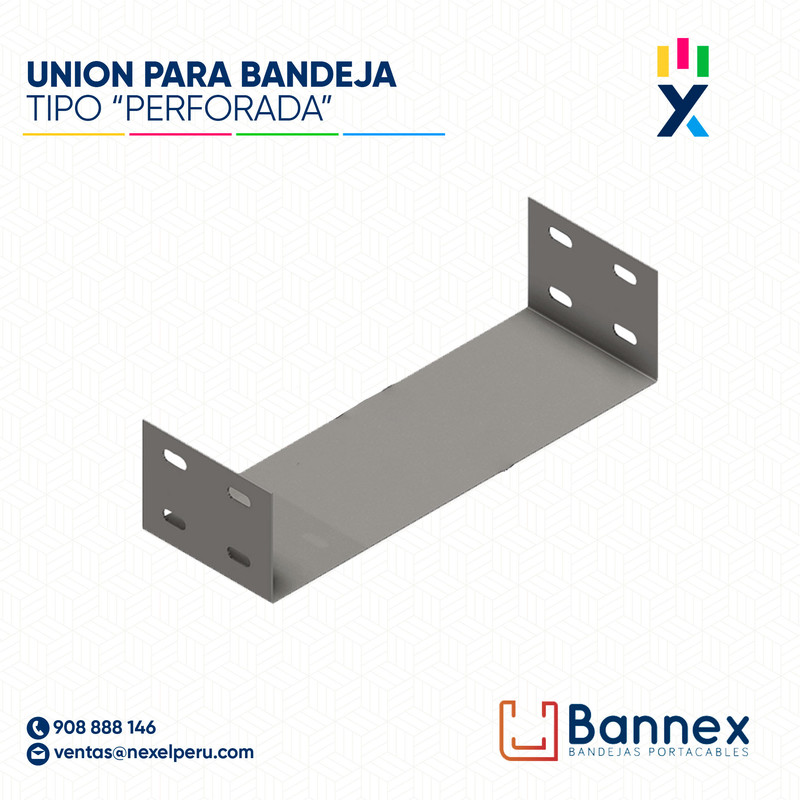 UNION TIPO "PERFORADA" 600x60MM 1.2MM / INC. UNION BANNEX