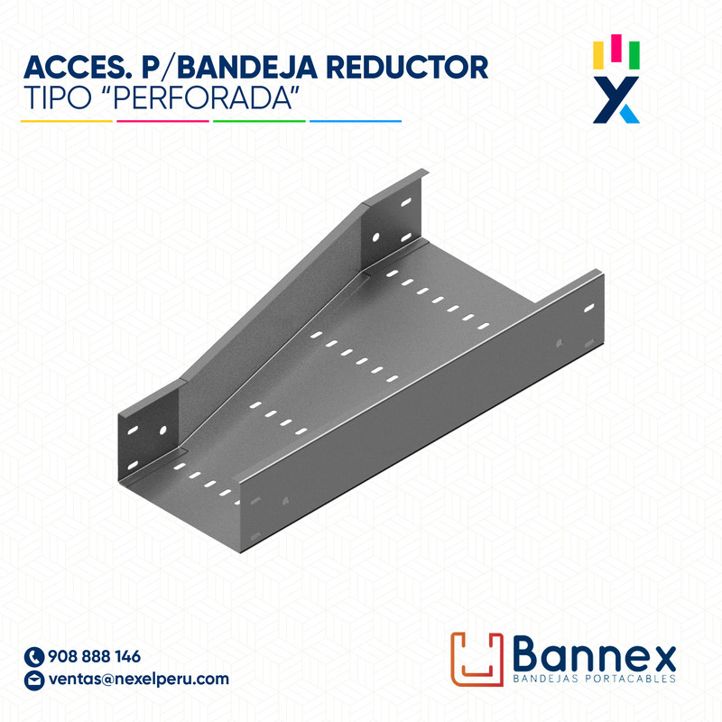 ACCES. "REDUCTOR"  TIPO "PERFORADA" 450x150MM 1.2MM C/TAPA INC. UNION BANNEX