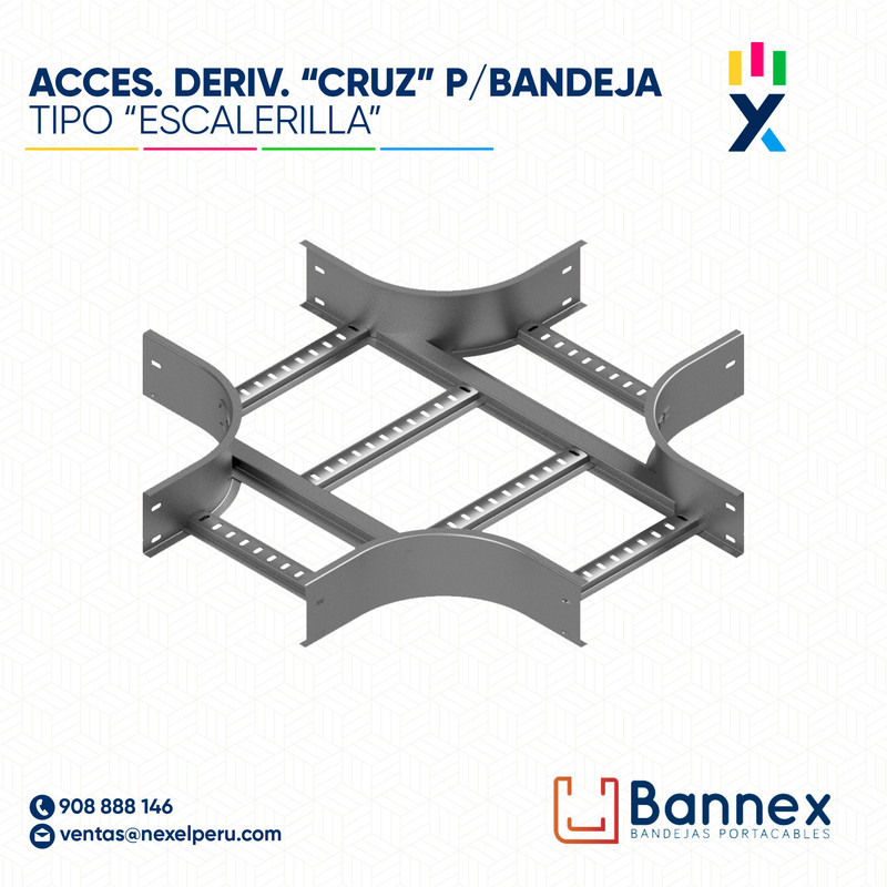 ACCES. DERIV. "CRUZ" TIPO "ESCALERILLA" 100x60MM 1.5MM C/TAPA INC. UNION BANNEX