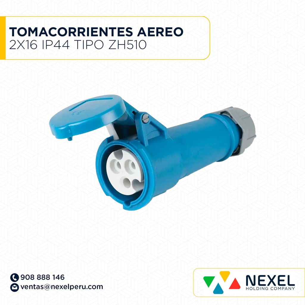 OUT- TOMACORRIENTES AEREO 2X16 IP44 TIPO ZH510 IMPORTADO