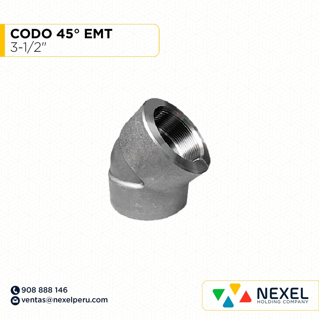 OUT-CURVA EMT 45° DE 31/2" STANDARD