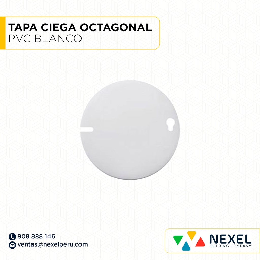 TAPA CIEGA OCTAGONAL PVC BLANCO STANDARD