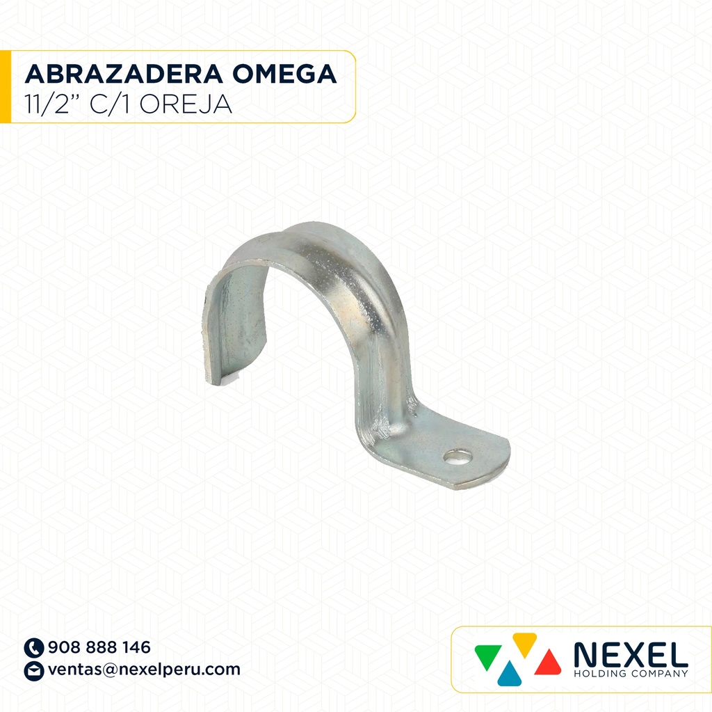 ABRAZADERA OMEGA 11/2" C/1 OREJA STANDARD