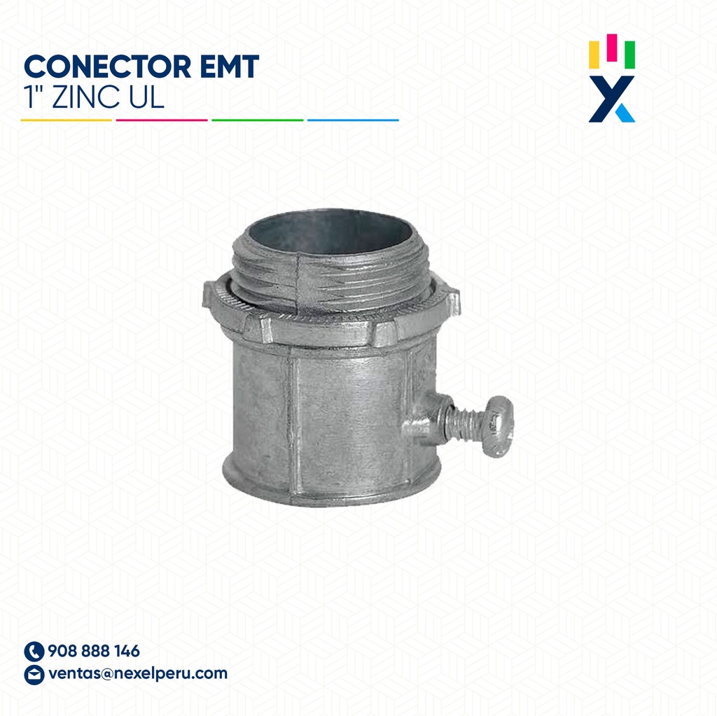 CONECTOR EMT 1" ZINC UL STANDARD
