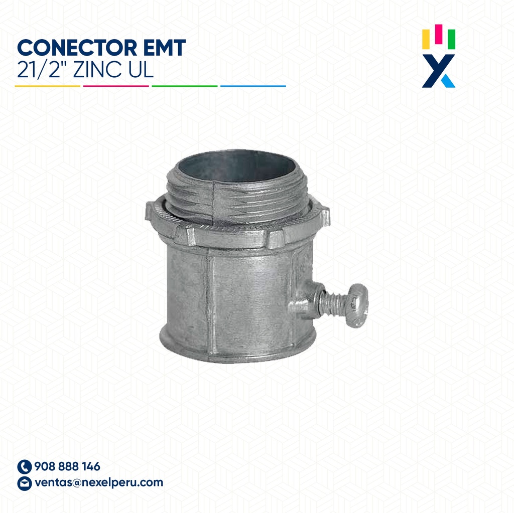 OUT- CONECTOR EMT 21/2" ZINC UL STANDARD