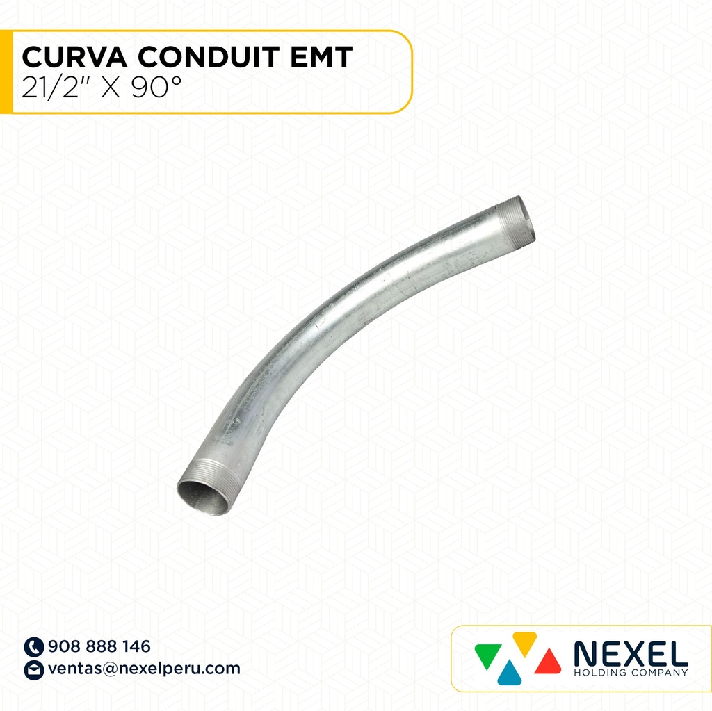 CURVA CONDUIT EMT 21/2" X 90° STANDARD - B