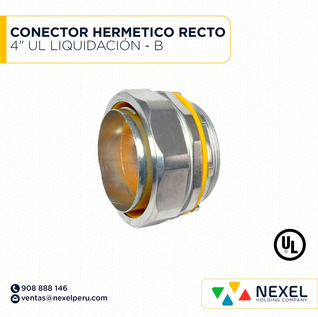 CONECTOR HERMETICO RECTO 4" UL STANDARD LIQUIDACIÓN - B