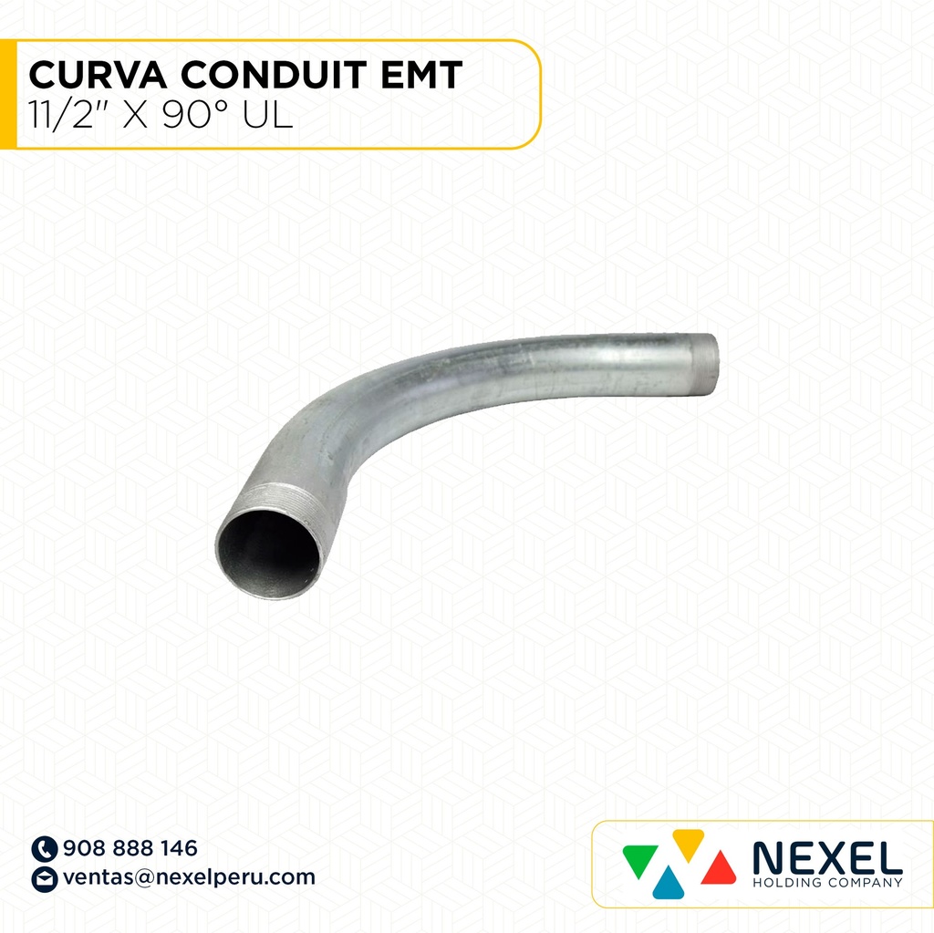 CURVA CONDUIT EMT 11/2" X 90° UL STANDARD B