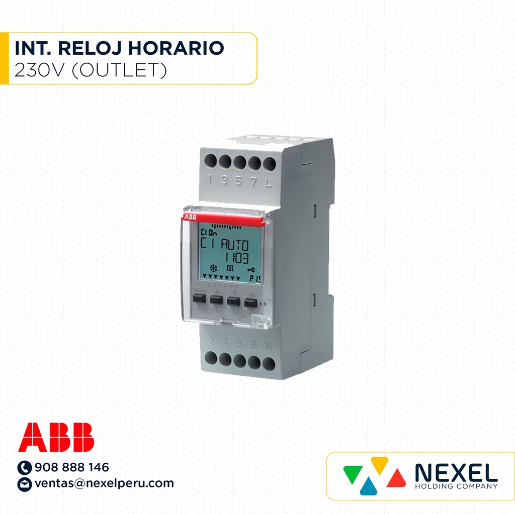 OUT-INTER. RELOJ HORARIO 230V ABB