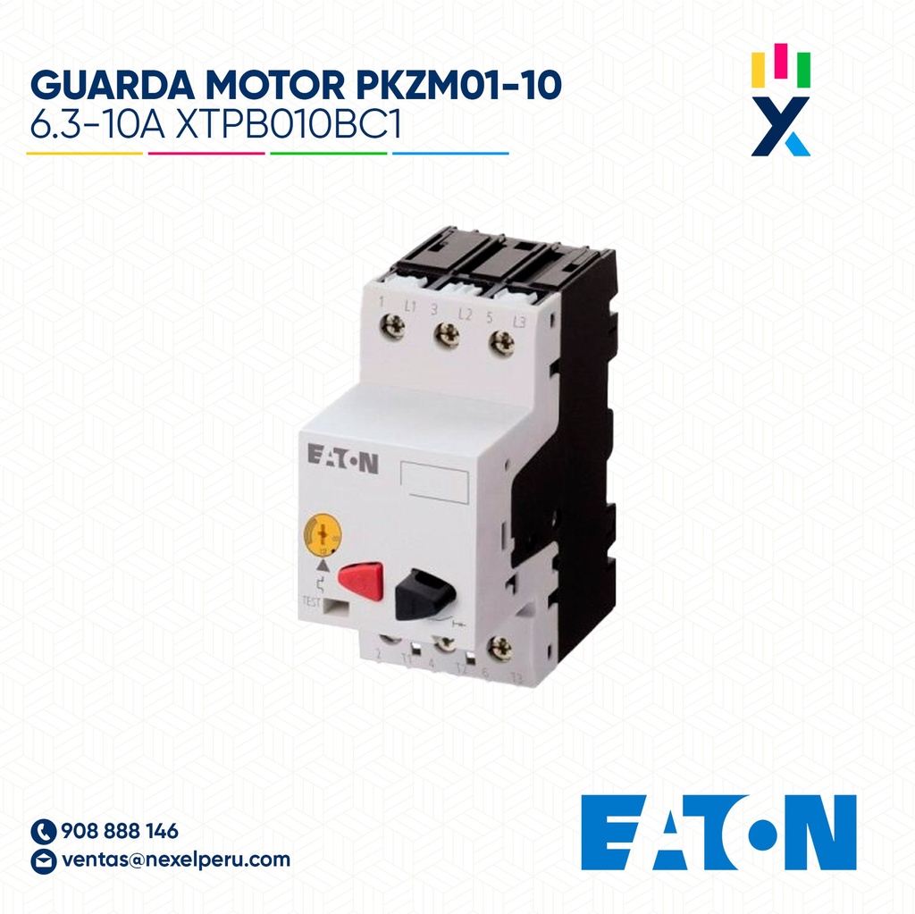 GUARDA MOTOR 6.3-10A PKZM01-10 XTPB010BC1 EATON