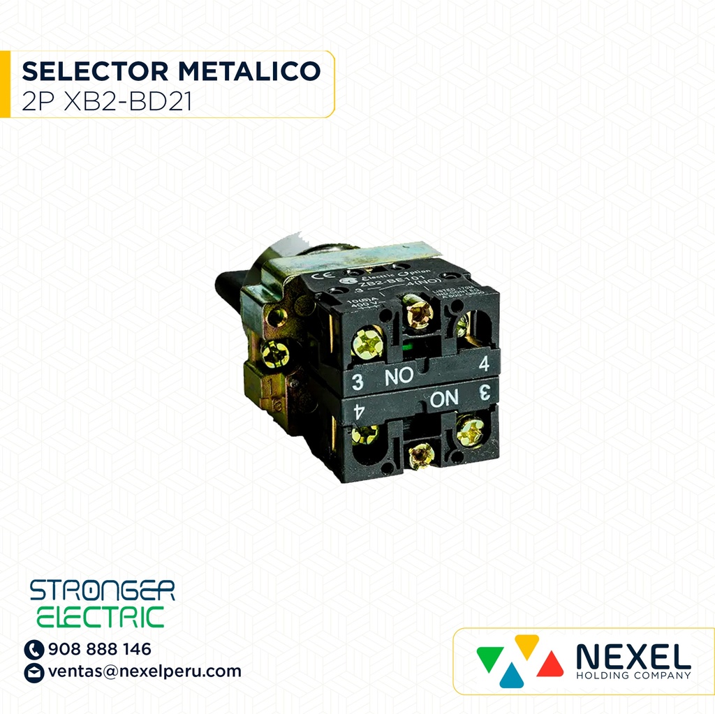 SELECTOR METALICO 2P XB2-BD21 STRONGER