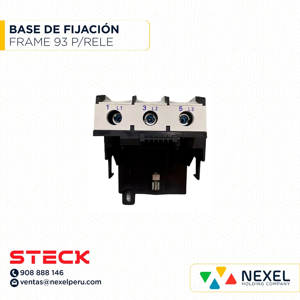 OUT- BASE FIJACION INDIVIDUAL FRAME 93 P/RELE SD2 SMD93 STECK