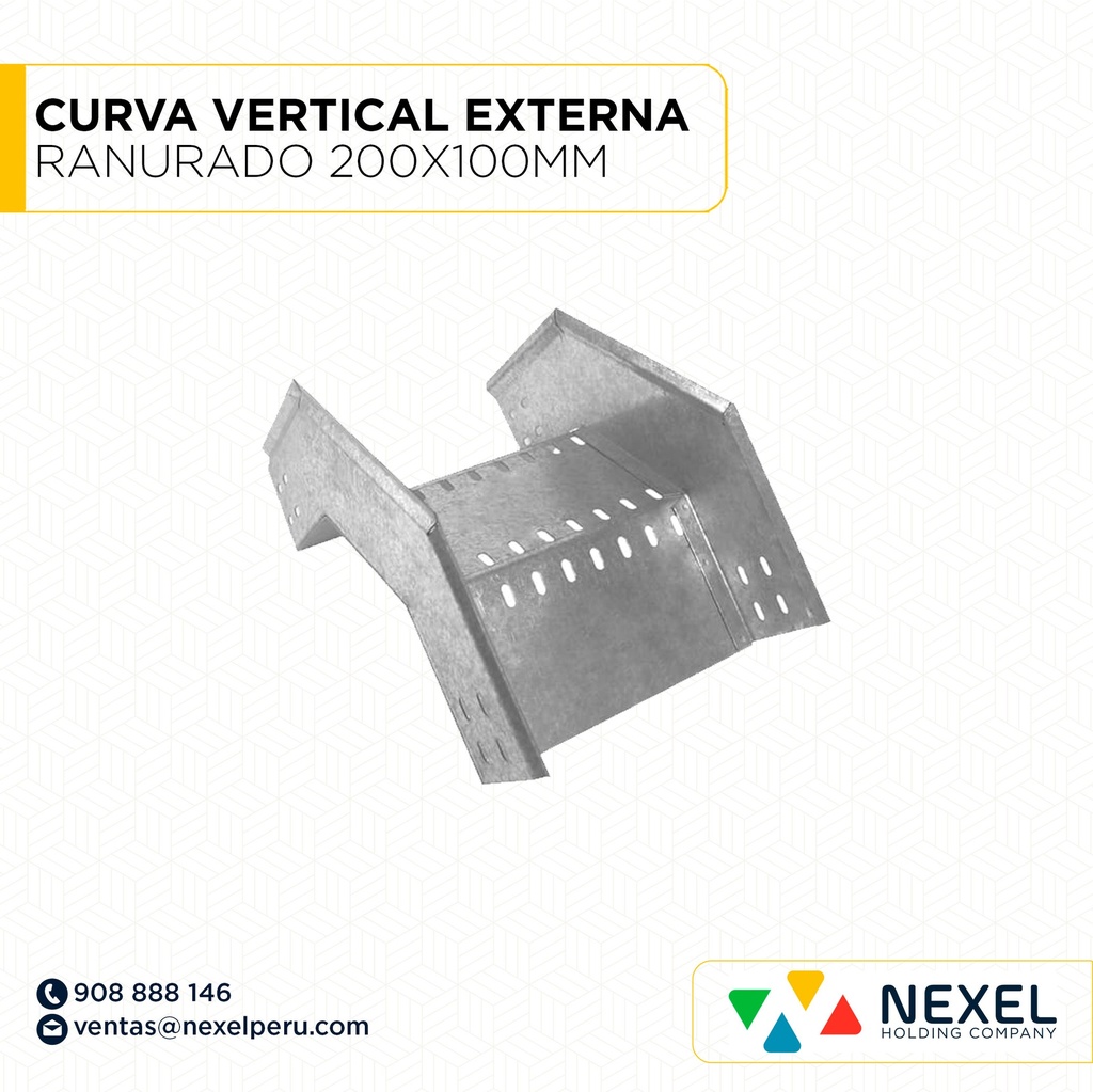 CURVA VERTICAL EXTERNA RANURADO 200X100MM PL 1/20+TAPA NACIONAL