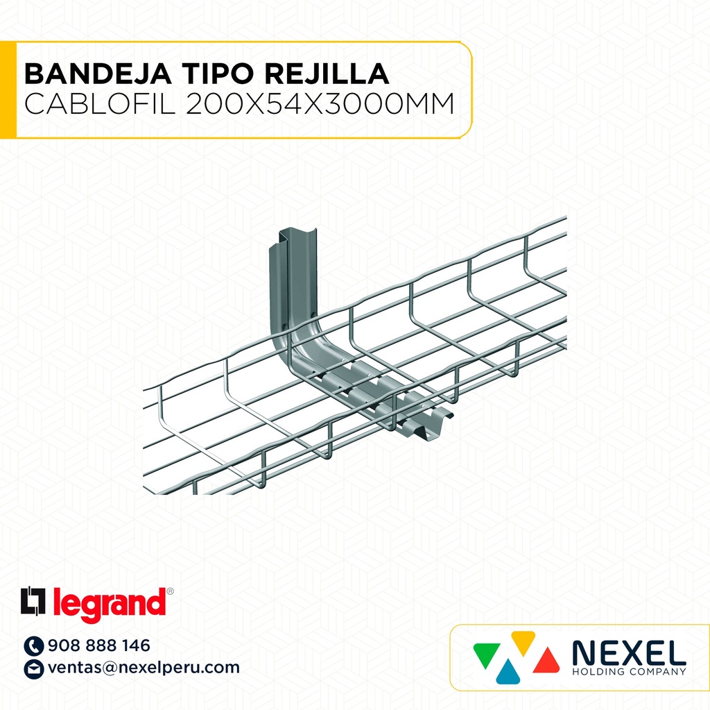 OUT-BANDEJA TIPO REJILLA CABLOFIL GALVANIZADO EN CALIENTE 200X54X3000MM LEGRAND (DESCARTE)