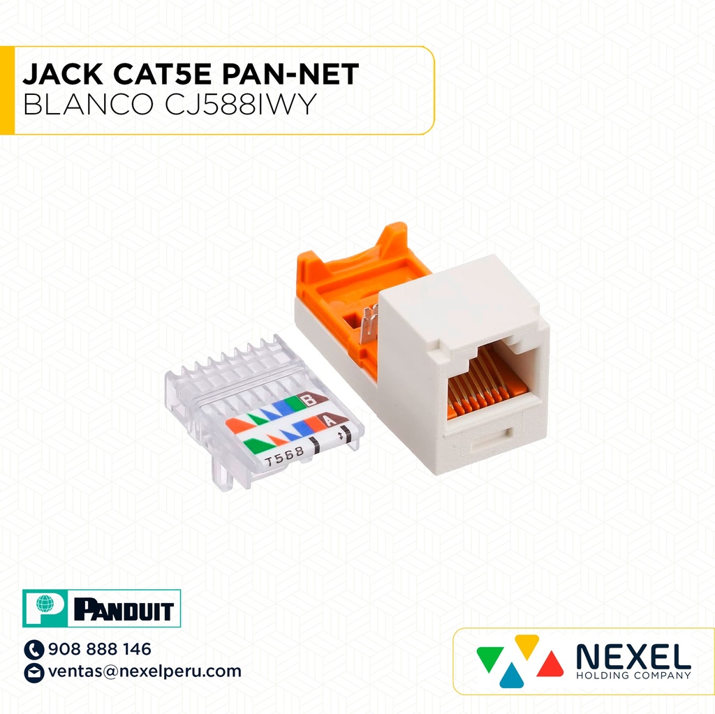 JACK CAT5E PAN-NET BLANCO CJ588IWY PANDUIT