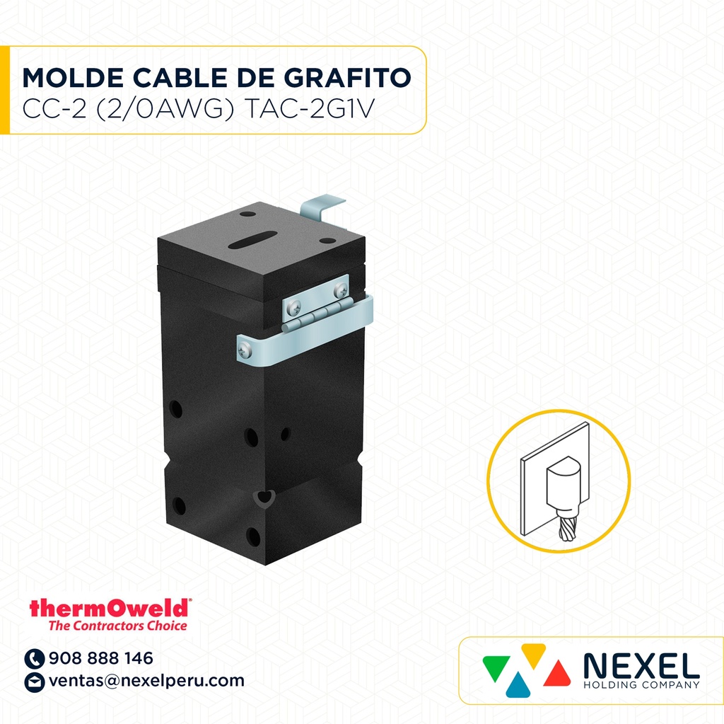 MOLDE TIPO CC-2 CABLE-CABLE 2/0AWG-2AWG M-235 THERMOWELD