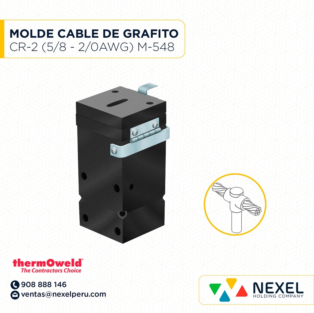 OUT- MOLDE VARILLA CABLE - T (CR-2) (5/8-2/0AWG) T/ M-548 C/ GTC-162G #115 THERMOWELD