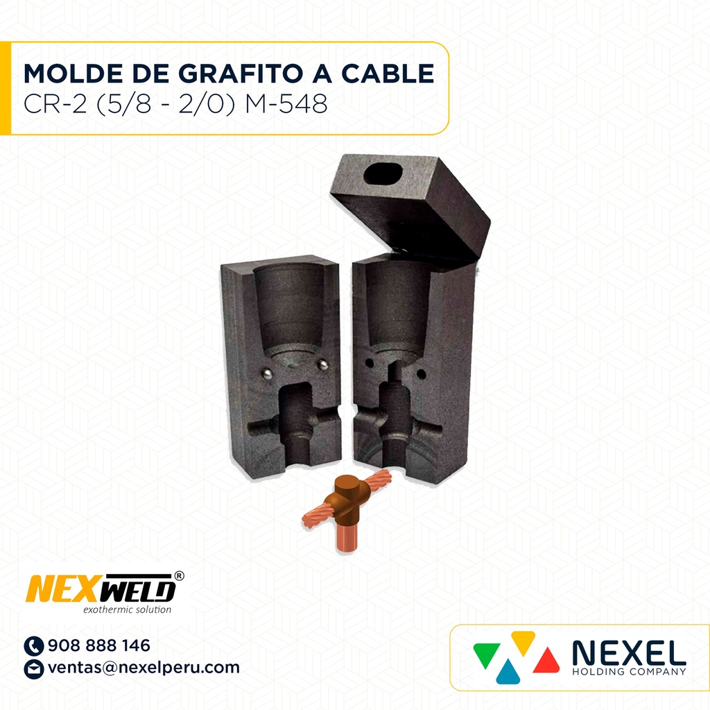 OUT-MOLDE VARILLA CABLE - T (GT) (5/8-2/0AWG) T/ M-548 C/ GTC-162G #115 CADWELD (OXIDO DE AALAMBRE Y QUIÑO DE GRAFITO)