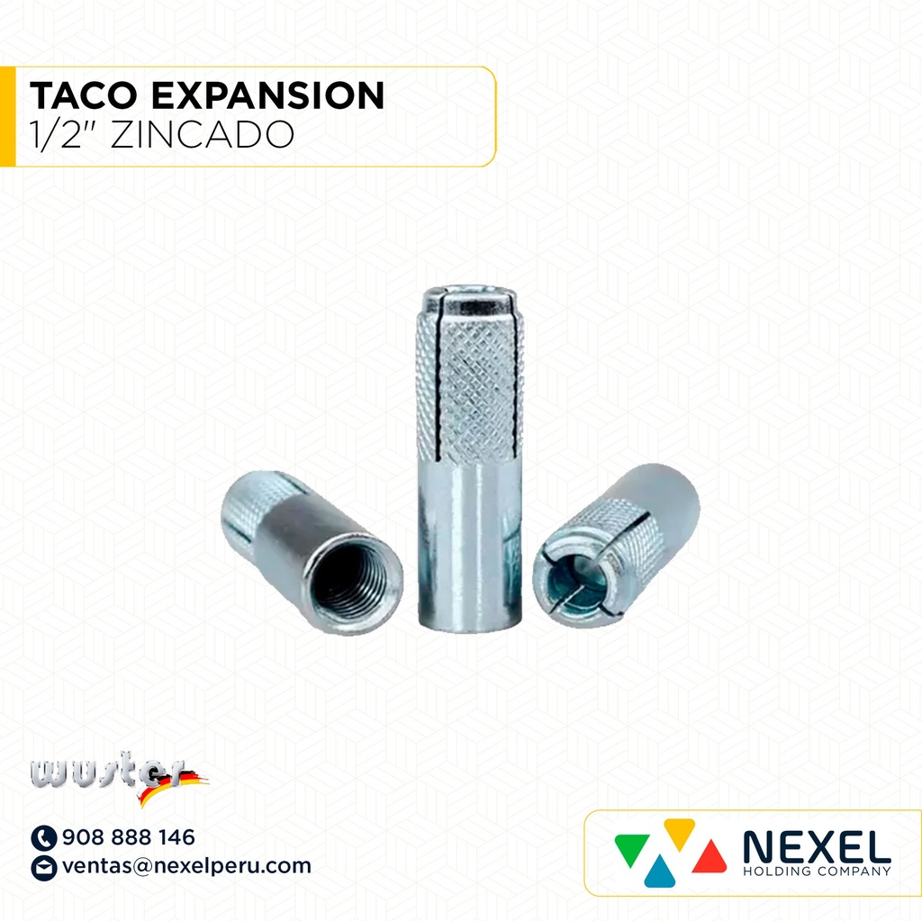 OUT-TACO EXPANSION 1/2" ZINCADO WESTER WUSTER