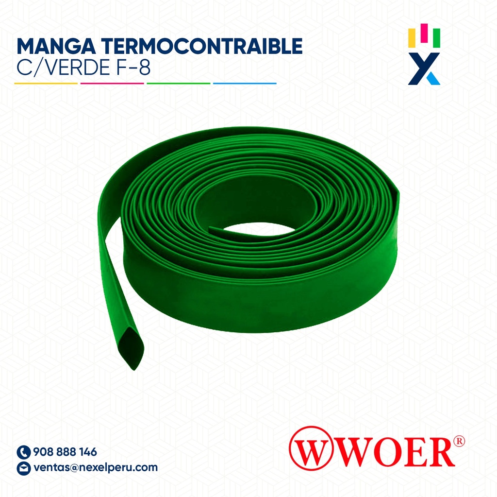 MANGA TERMOCONTRAIBLE C/VERDE F-8 WOER