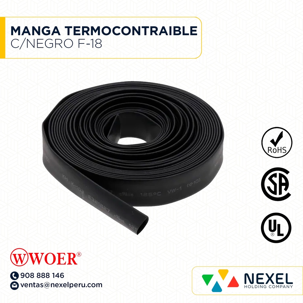 MANGA TERMOCONTRAIBLE C/NEGRO F-18 WOER