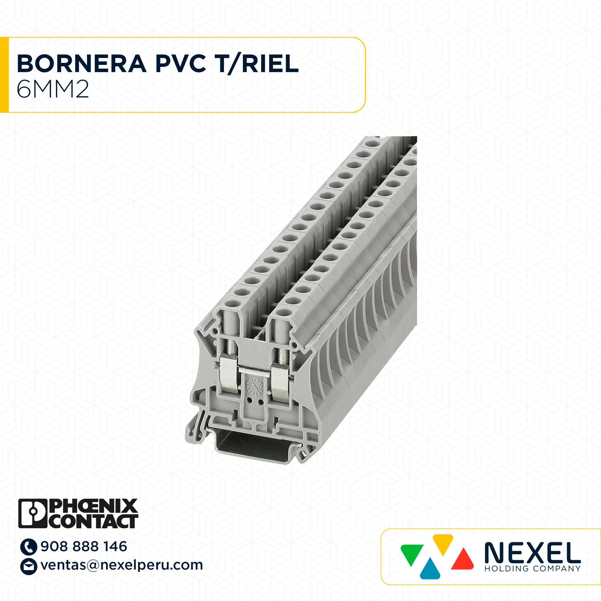 OUT- BORNERA PVC T/RIEL 6MM2 PHOENIX CONTACT