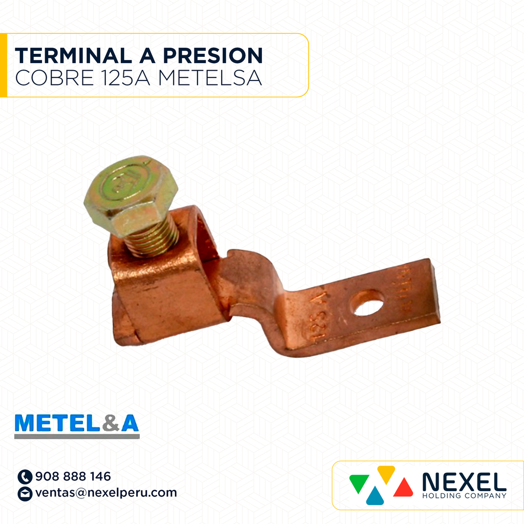 TERMINAL A PRESION COBRE 125A METELSA