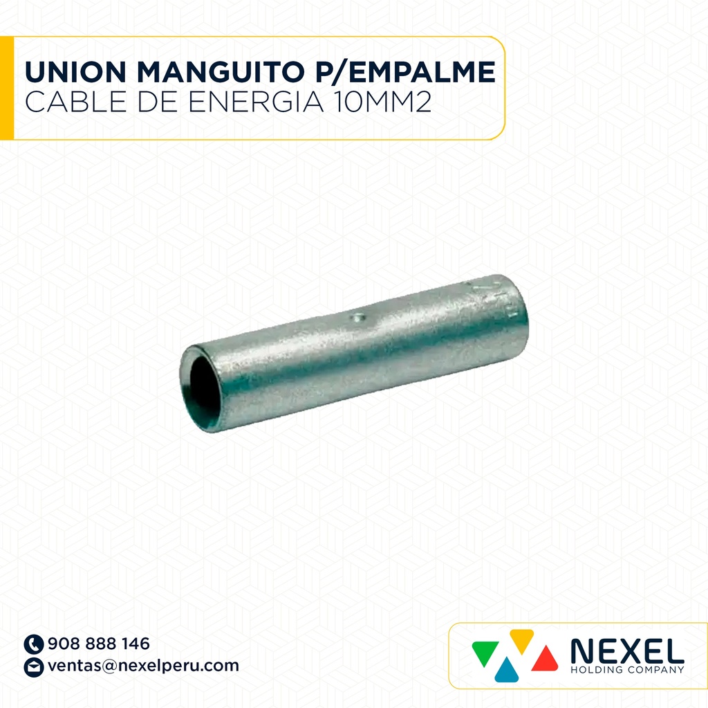 UNION MANGUITO P/EMPALME CABLE DE ENERGIA 10MM2 STANDARD