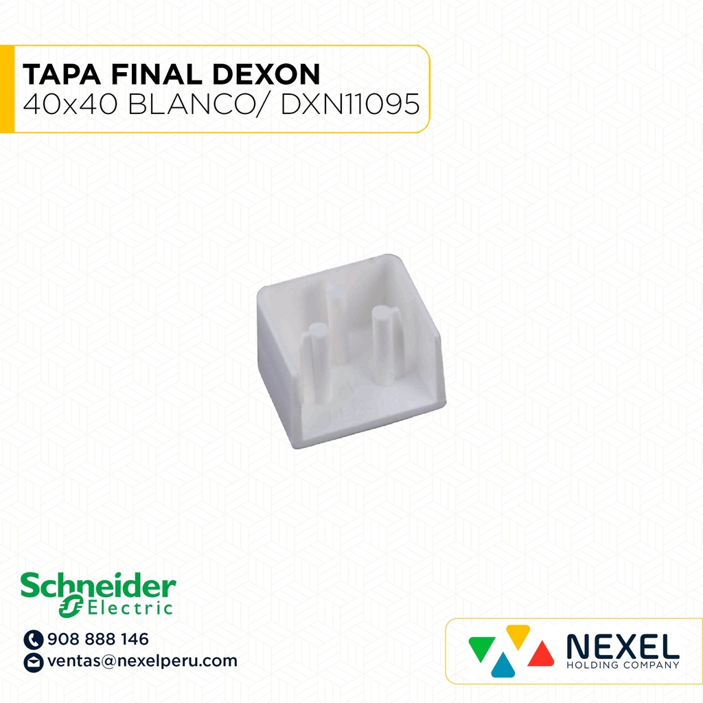 TAPA FINAL 40X40 DEXON BLANCO/ DXN11095 SCHNEIDER