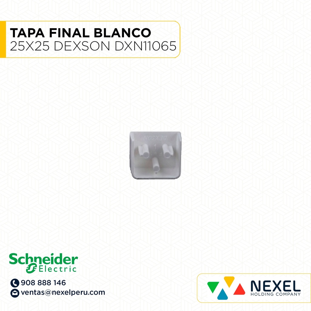 TAPA FINAL 25X25 DEXSON BLANCO/ DXN11065 SCHNEIDER