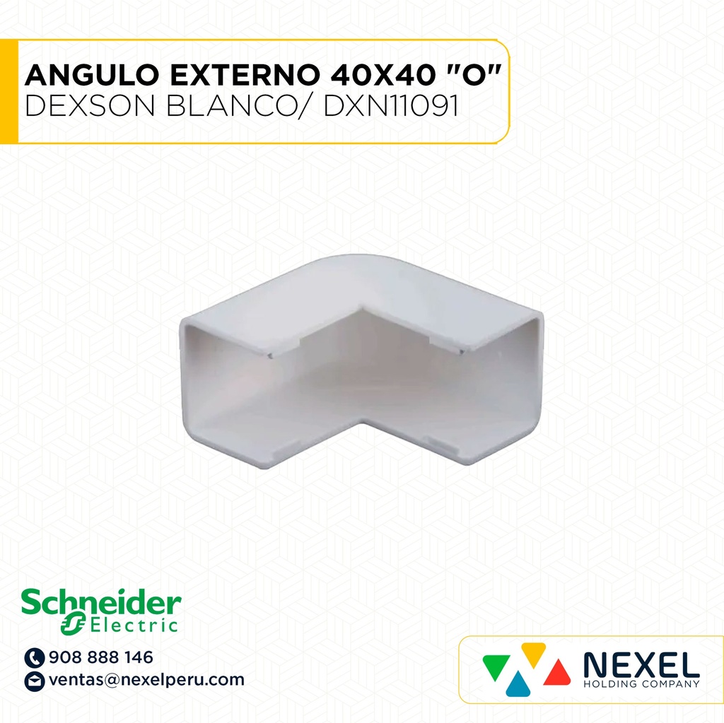 ANGULO EXTERNO 40X40 "O" DEXSON BLANCO/ DXN11091 SCHNEIDER