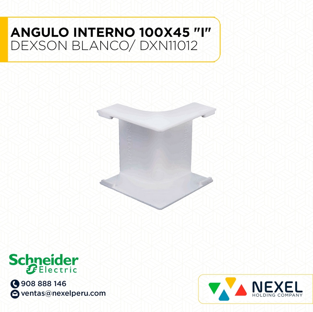 ANGULO INTERNO 100X45 "I" DEXSON BLANCO/ DXN11012 SCHNEIDER