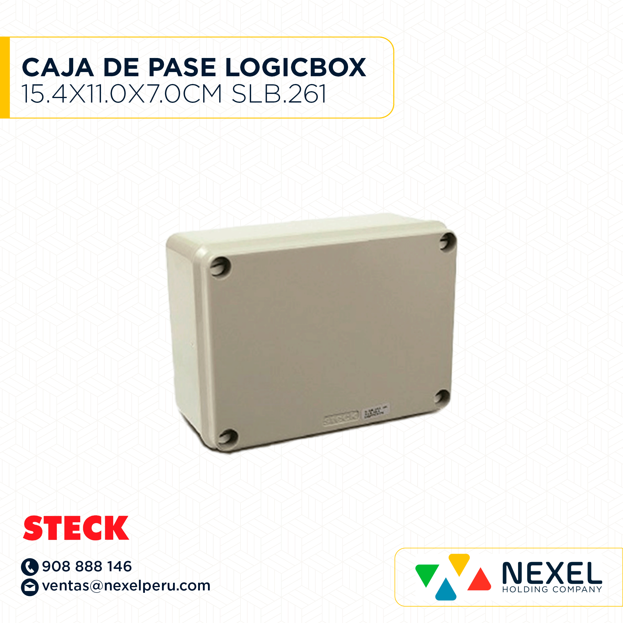 CAJA DE PASE LOGICBOX IP55 15.4 X 11.0 X 7.0 CM / SLB.261 STECK