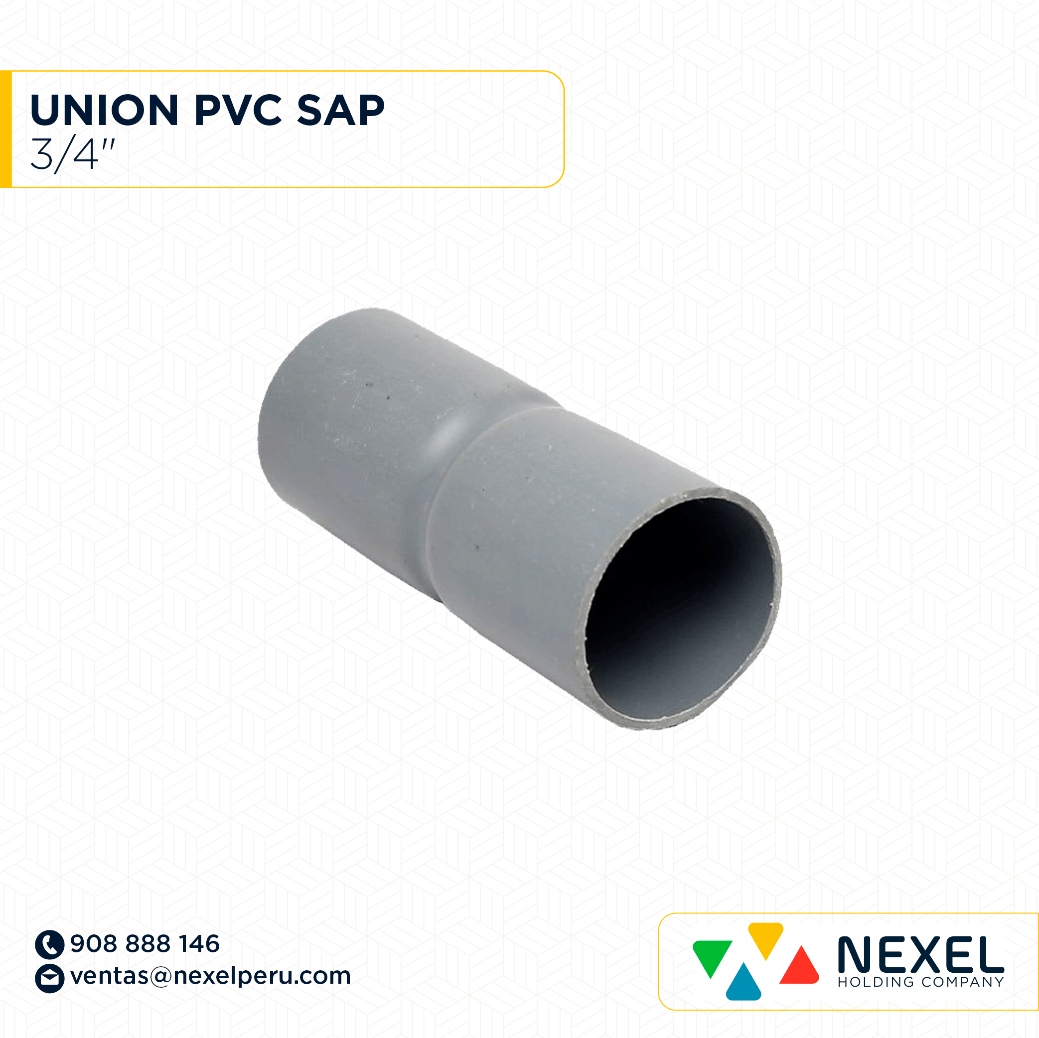 UNION PVC SAP 3/4" STANDARD