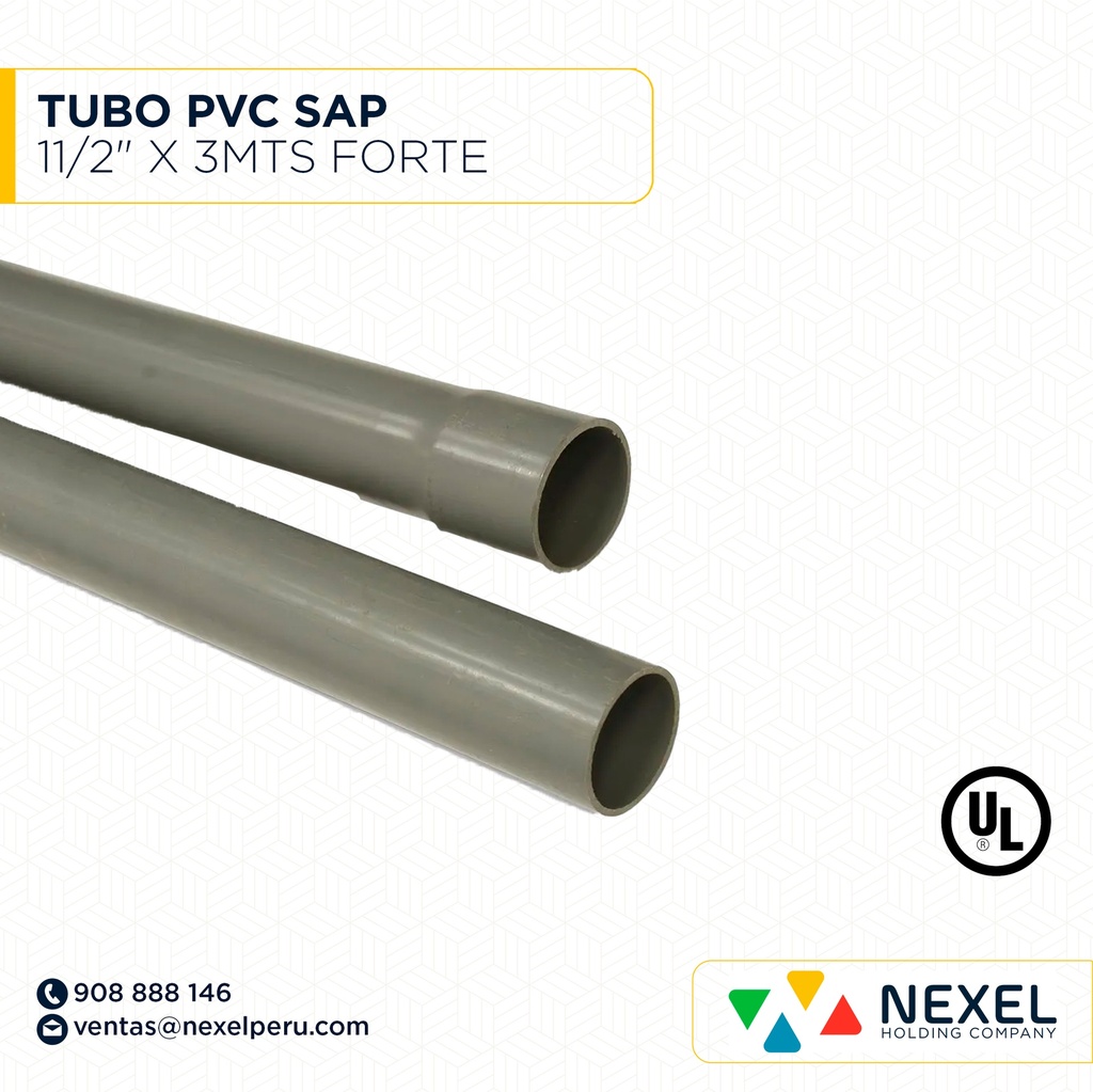 OUT-TUBO PVC SAP 11/2" X 3MTS FORTE 