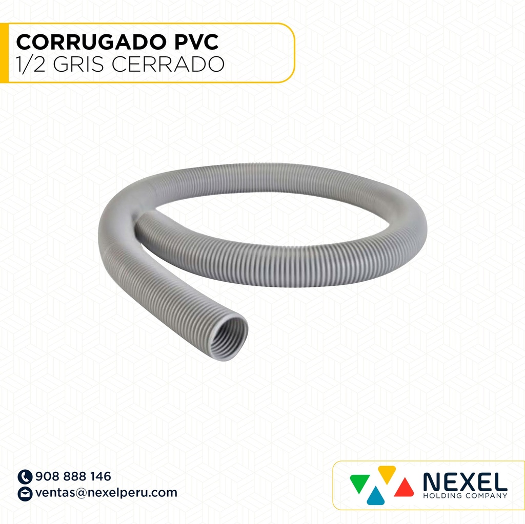 OUT- CORRUGADO PVC DE 1/2 GRIS CERRADO STANDARD