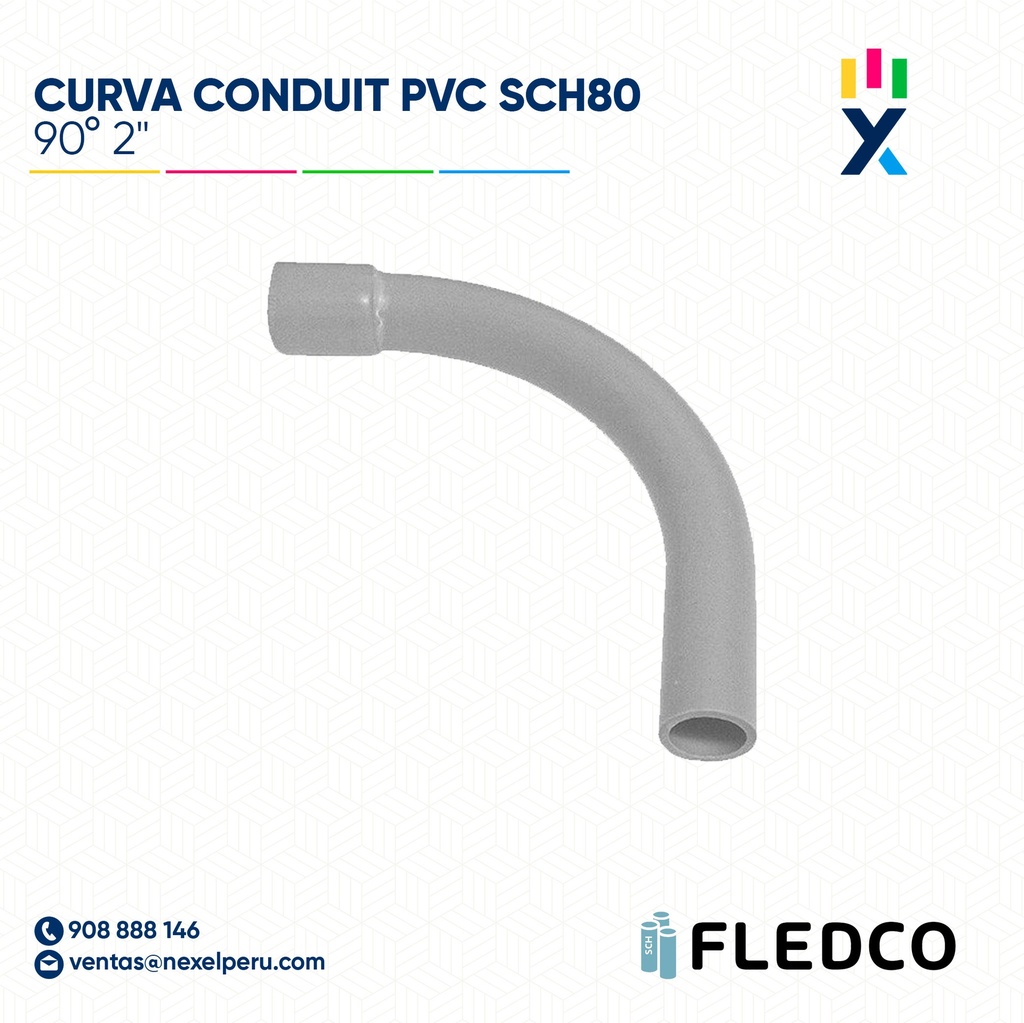 CURVA CONDUIT PVC 90° SCH80 2" XTR. BELL FLEDCO
