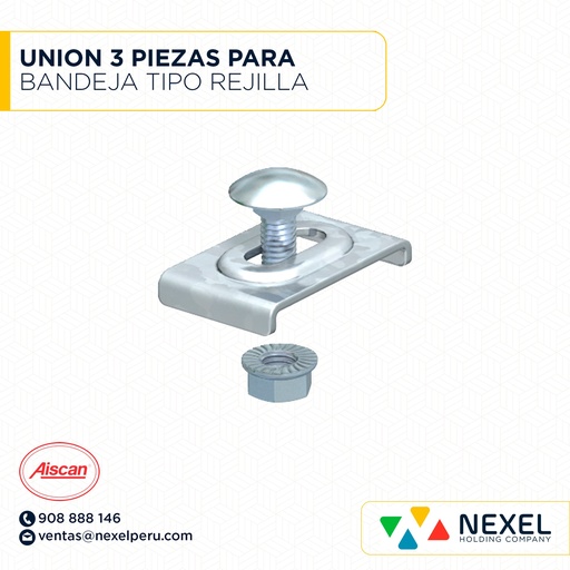 [C243564] UNION 3 PIEZAS PARA BANDEJA TIPO REJILLA