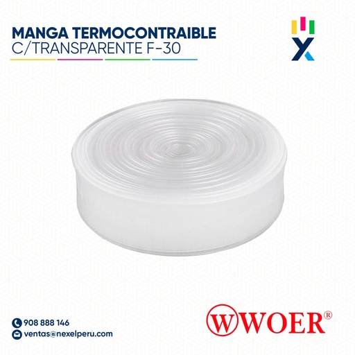[F72285-9] MANGA TERMOCONTRAIBLE C/TRANSPARENTE F-30 WOER