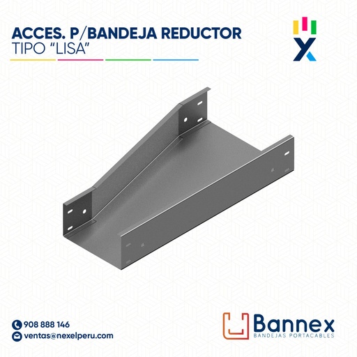 [C143992] ACCES. "REDUCTOR"  TIPO "LISA" 600x150MM 1.2MM C/TAPA INC. UNION BANNEX