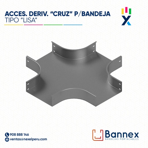 [C145160] ACCES. DERIV. "CRUZ" TIPO "LISA" 600x150MM 2MM C/TAPA INC. UNION BANNEX