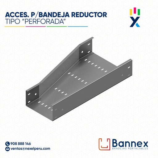 [C146958] ACCES. "REDUCTOR"  TIPO "PERFORADA" 250x150MM 1.5MM S/TAPA INC. UNION BANNEX