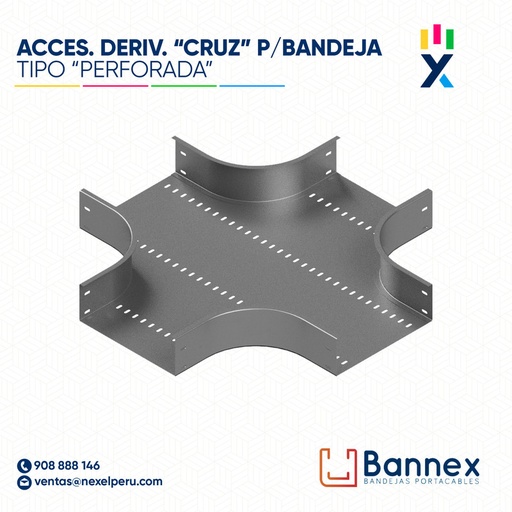 [C148269] ACCES. DERIV. "CRUZ" TIPO "PERFORADA" 200x100MM 2MM C/TAPA INC. UNION BANNEX